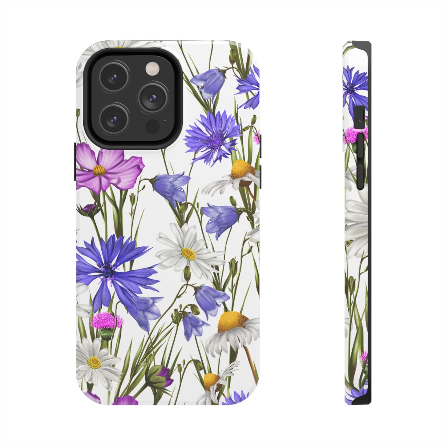 Wildflower Meadow iPhone Case – Purple, Blue, and White Floral Design