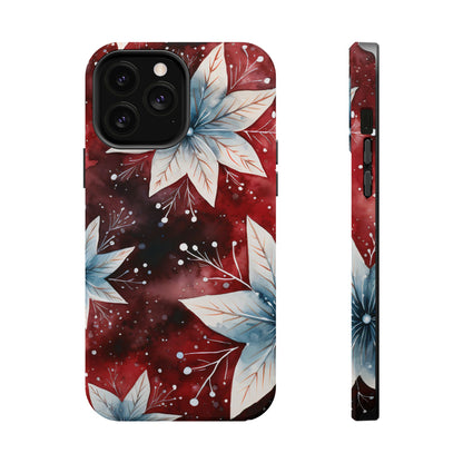 Winter Bloom Poinsettia – MagSafe iPhone Case