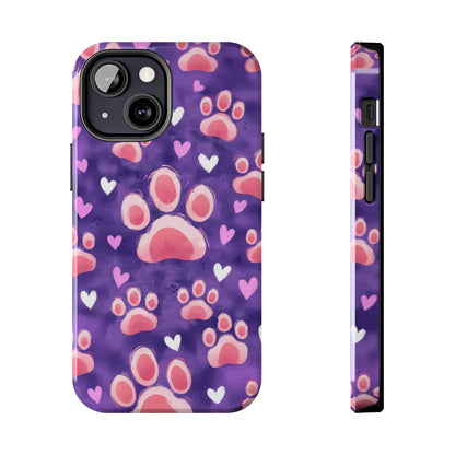 Bold Paw Print iPhone Case - Vibrant Pet-Themed Protective Cover