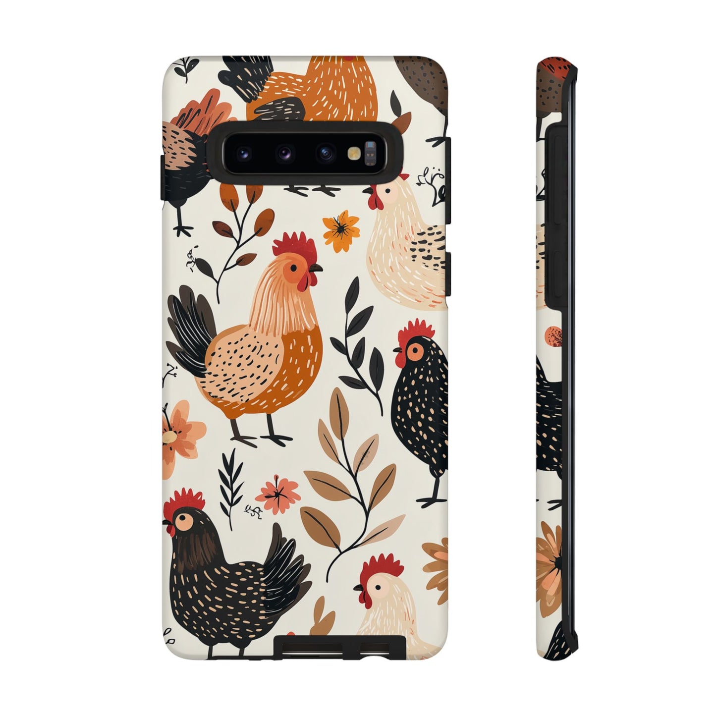 Samsung Galaxy Case: Cluckin' Vintage – Chickens & Leaves