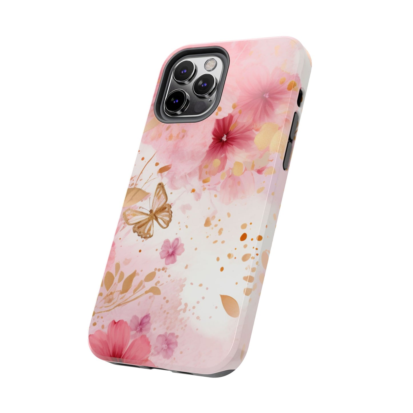 Blush Pink Floral Butterfly - iPhone Case