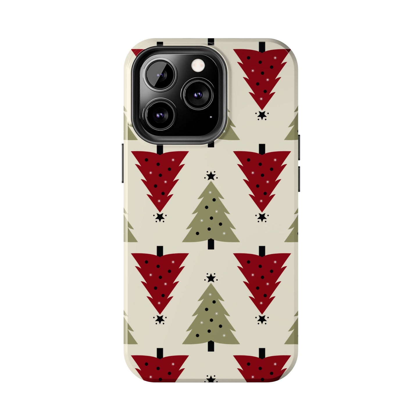 Retro Christmas Trees Pattern - iPhone Series Case