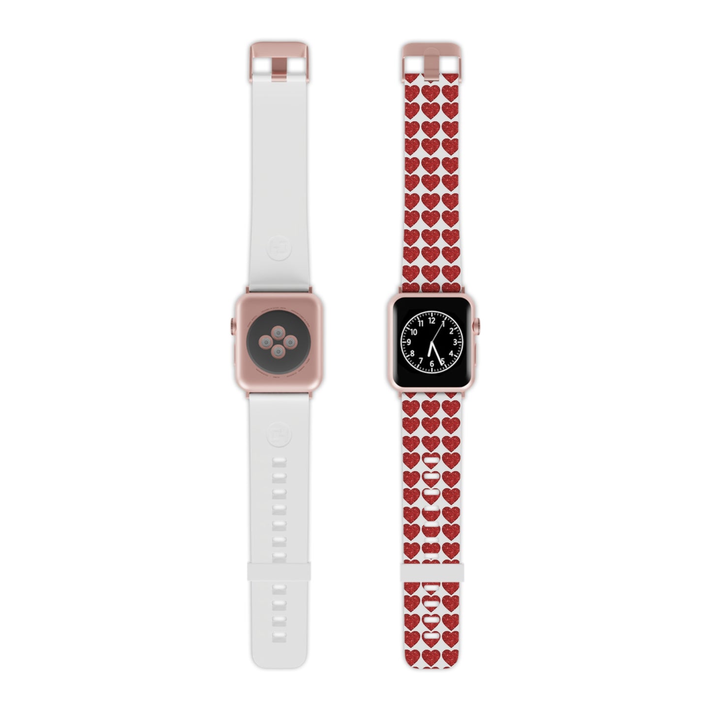 Red Glitter Hearts Charm Apple Watch Band