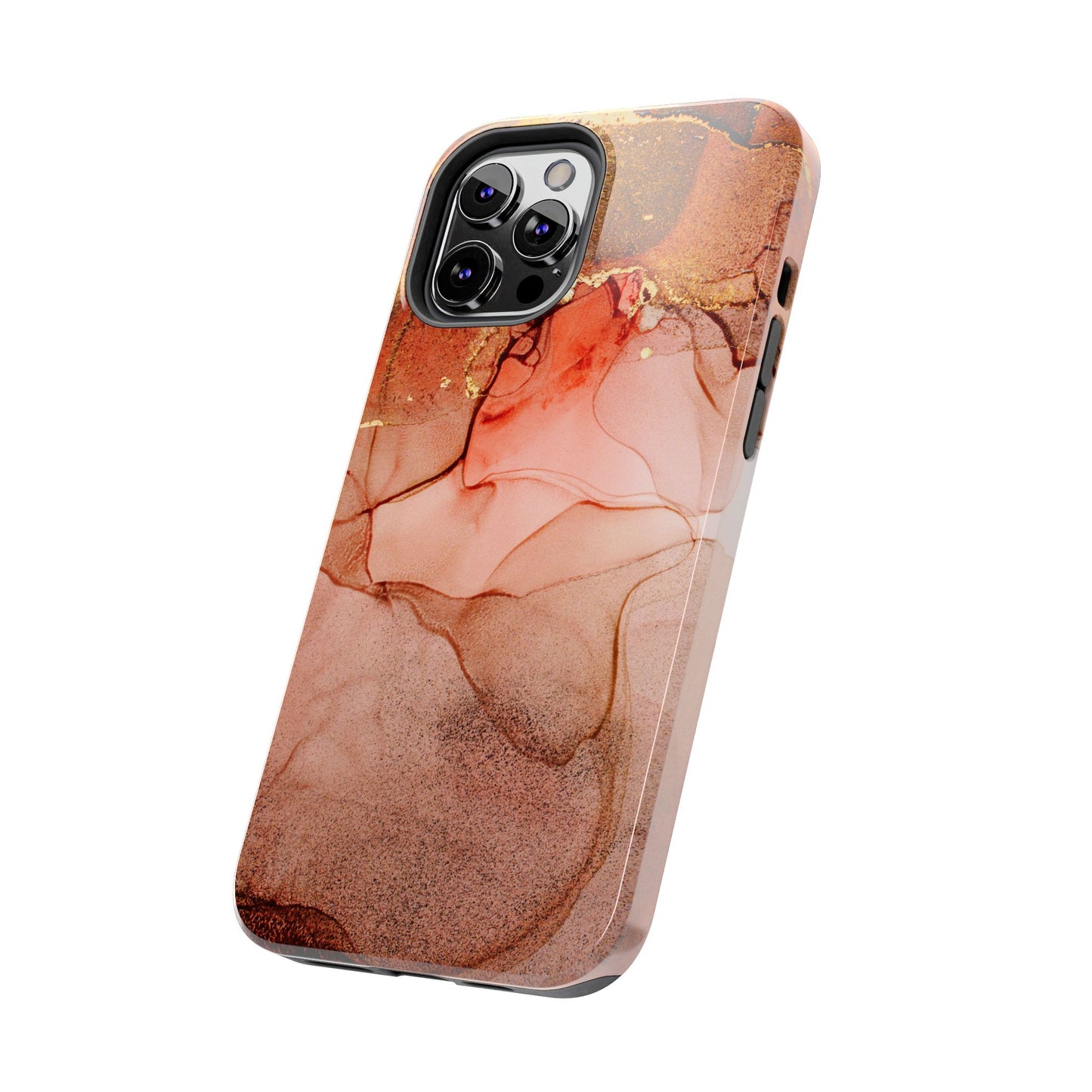 Ruby Red Marble Samsung Galaxy Case - Elegant Red Marble with Gold Accents