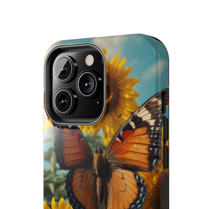 Vibrant Butterfly & Sunflower – iPhone Case