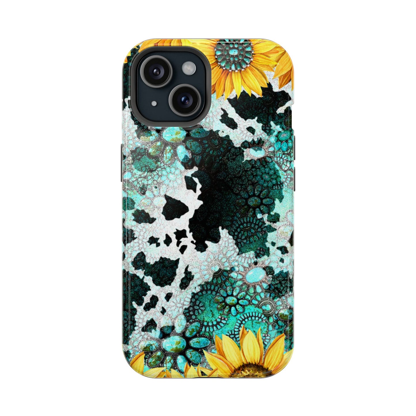 Boho Turquoise Sunflower Lace - MagSafe iPhone Series Case