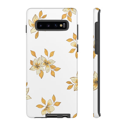 Delicate Yellow Blossom Samsung Galaxy Case – Minimalist Floral Design with Matte Finish