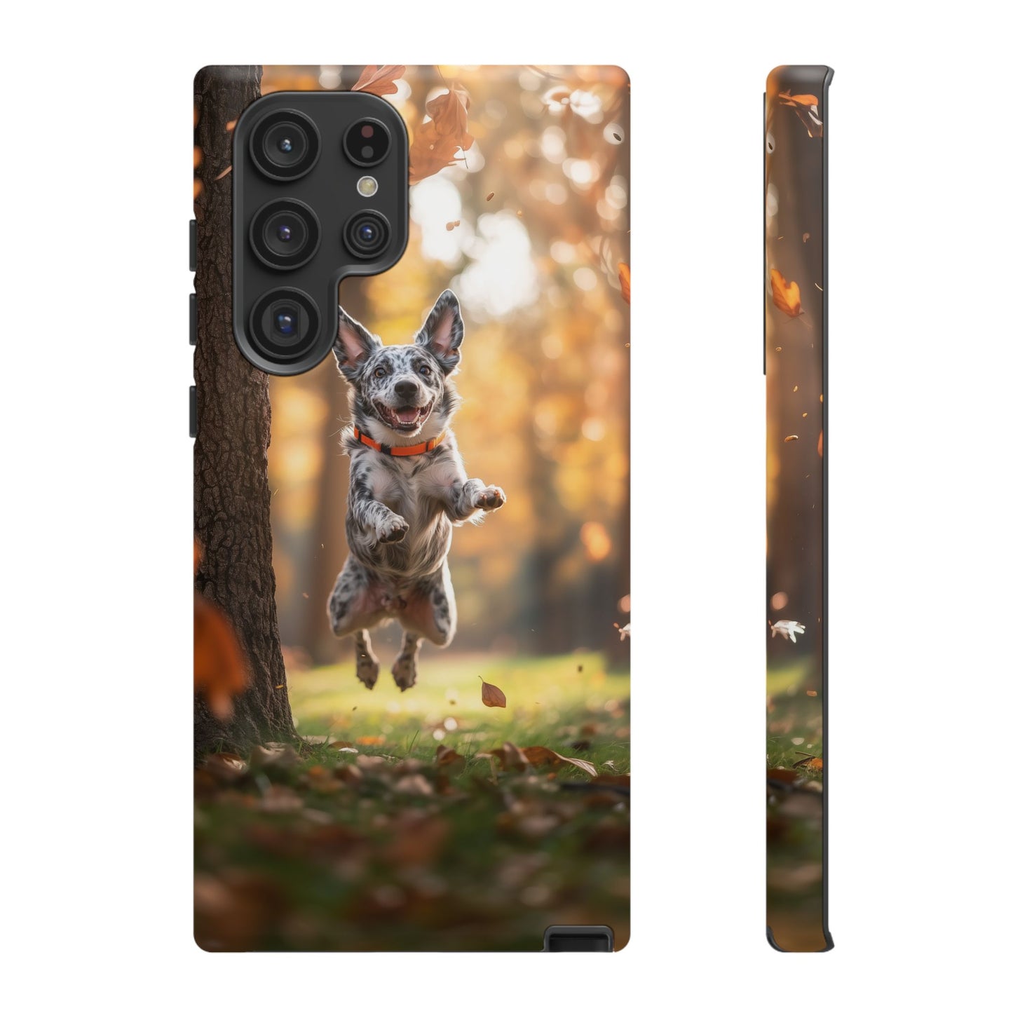 Energetic Blue Heeler Forest Pup Samsung Galaxy Case – Durable Outdoor-Inspired Design