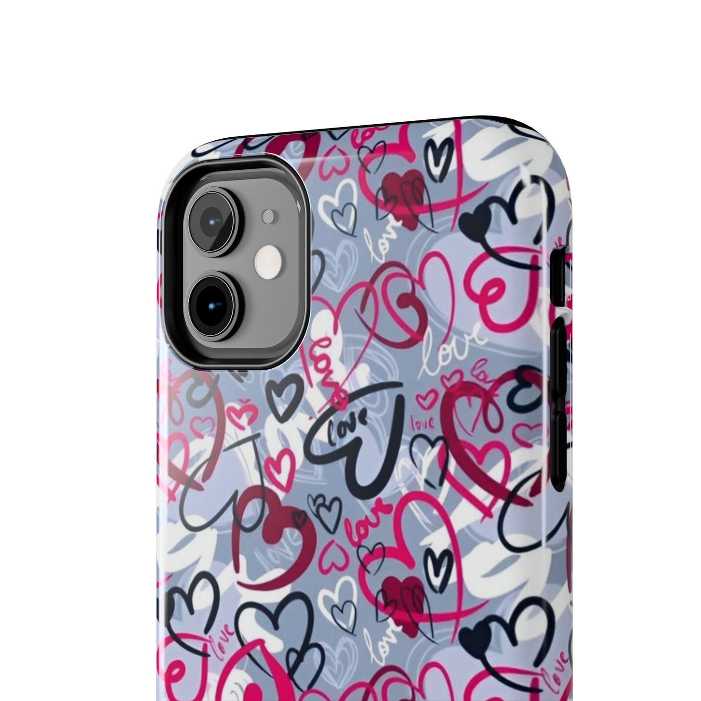 Graffiti Love Hearts iPhone Case