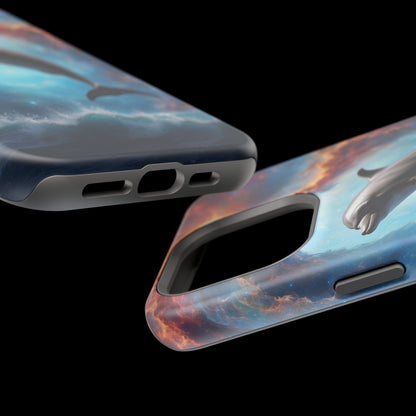 Cosmic Dolphin Space Vibes - MagSafe-Compatible Case