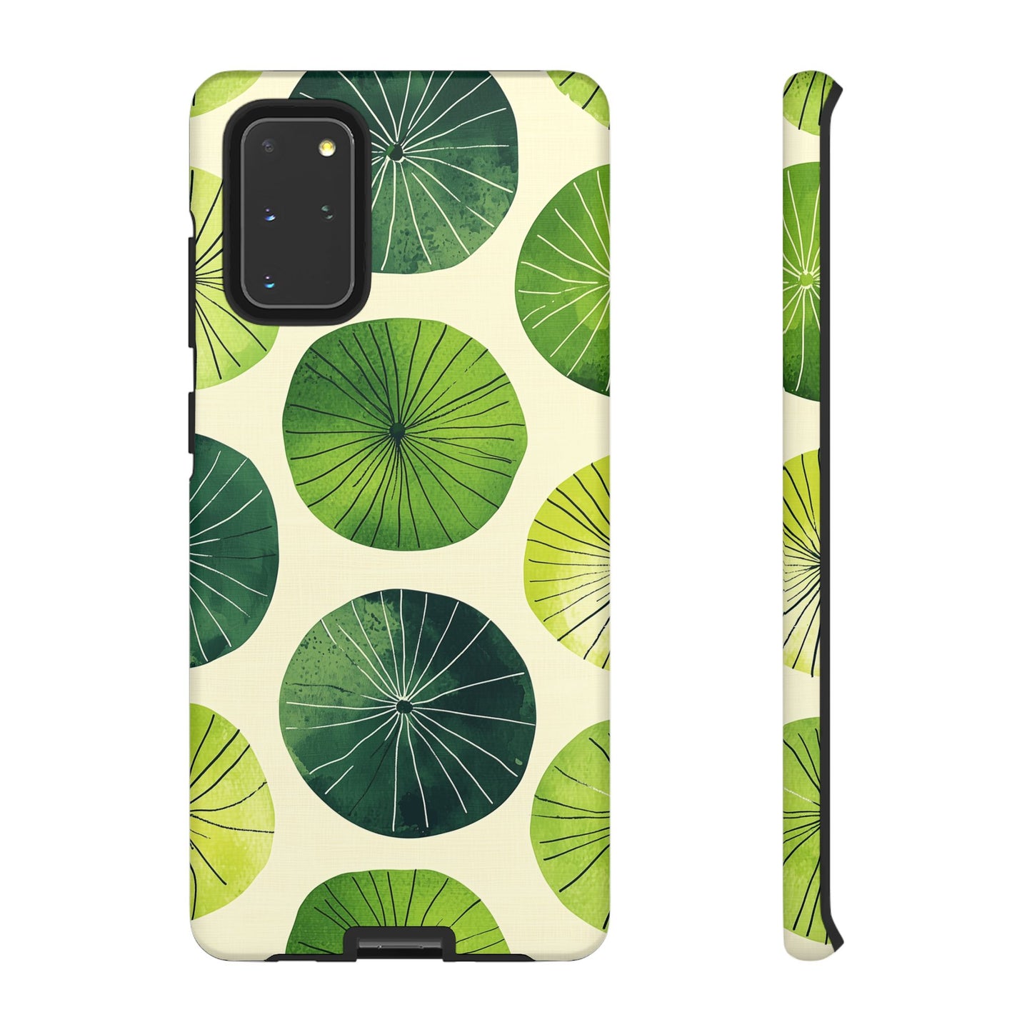 Watercolor Lily Pads Samsung Galaxy Case – Shockproof, Matte Finish, Dual-Layer Protection