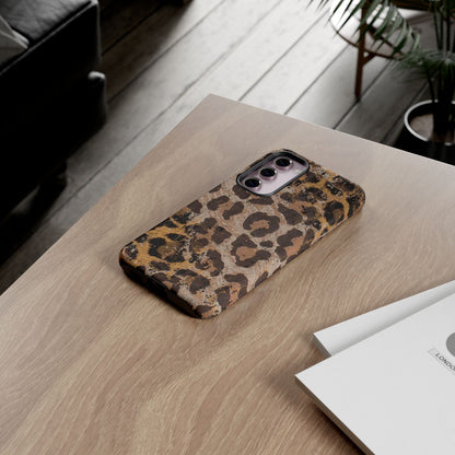 Vintage Distressed Leopard Print - Samsung Galaxy Series Case