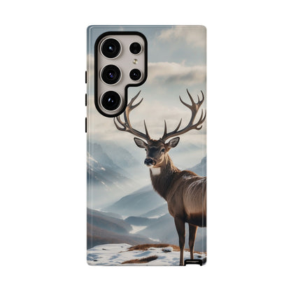 Alpine Majesty: Stag in Snow – Samsung Galaxy Case