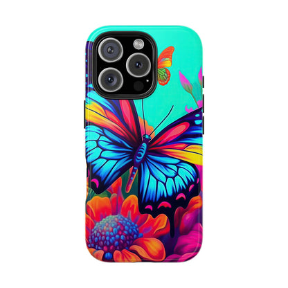 Vivid Butterfly & Floral Burst - iPhone Series Case