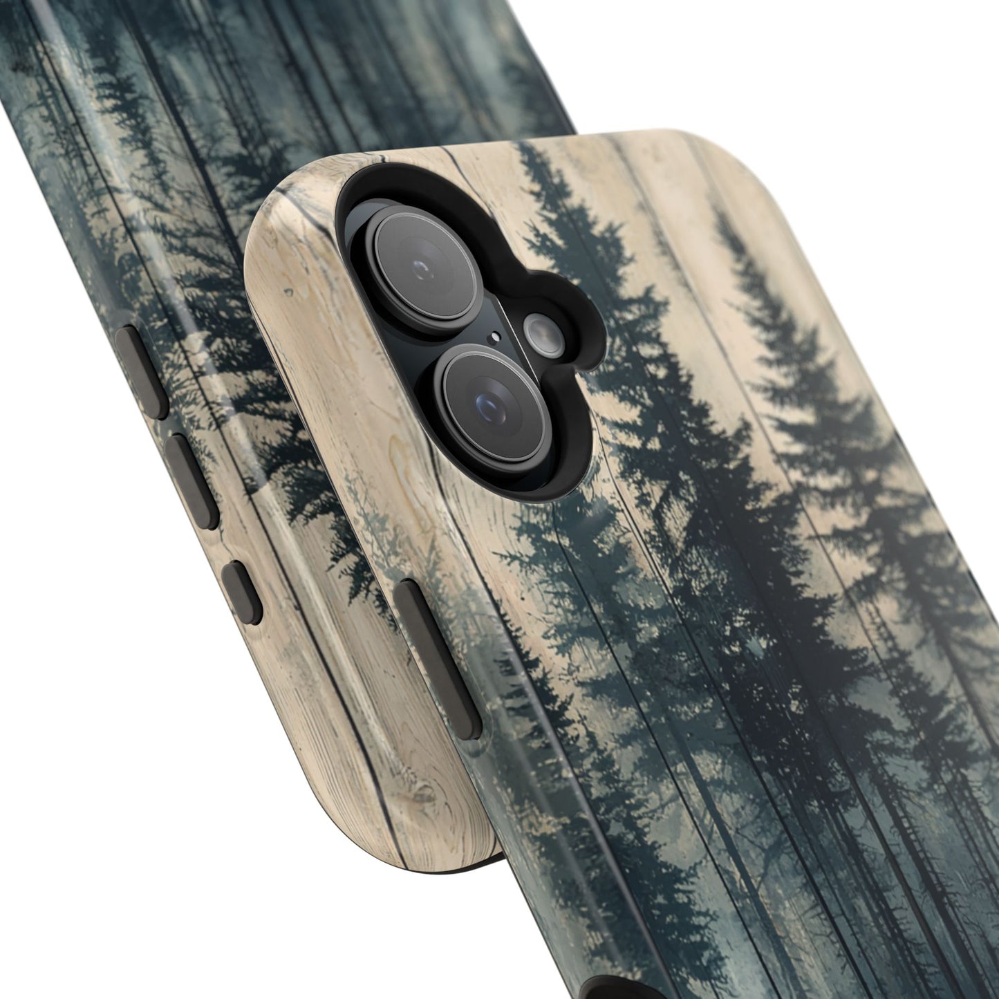 Misty Forest MagSafe iPhone Case - Rustic Nature-Inspired Protective Cover