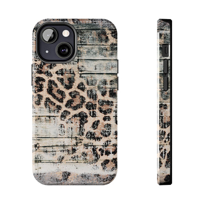 Rustic Leopard Wood Print - iPhone Series Case