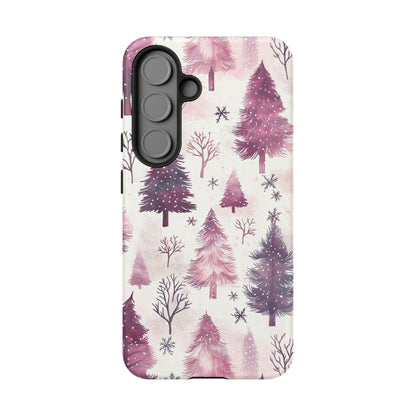 Winter Wonderland Purple Christmas Trees –Samsung Galaxy Series Case