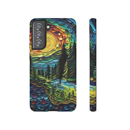 Radiant Forest Sunset Samsung Galaxy Case – Artistic Landscape Design