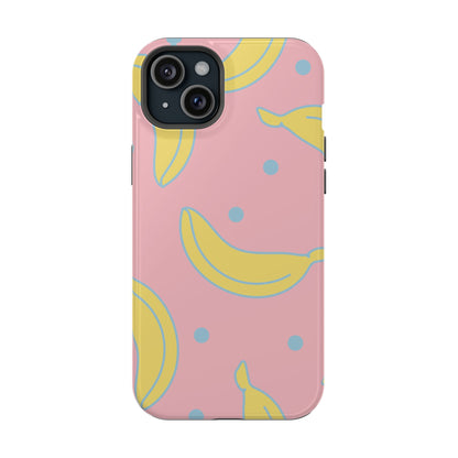 Pink Banana Pop MagSafe iPhone Case – Cute Pastel Design with Fun Retro Vibe