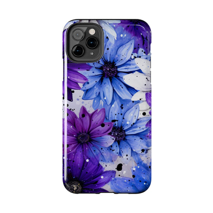 Vibrant Purple & Blue Floral Splash - iPhone Series Case