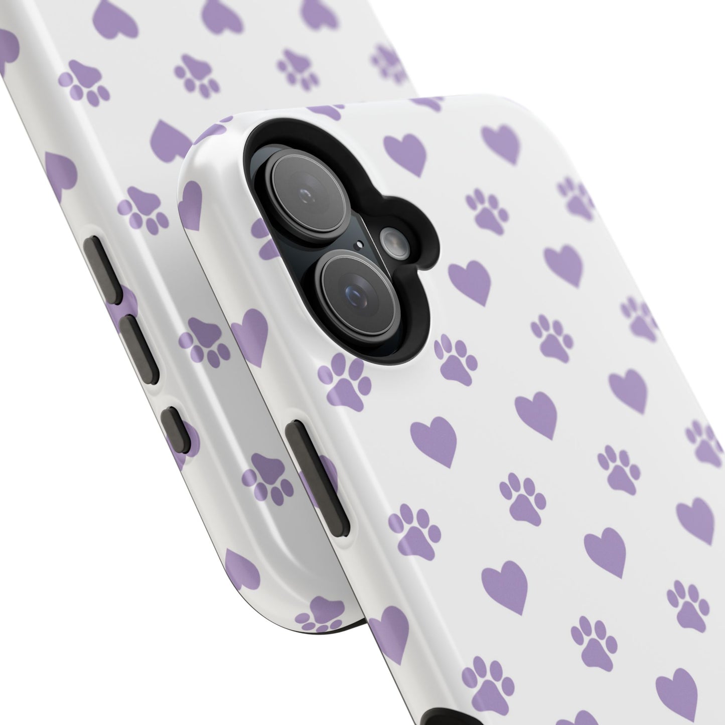 Paw Prints & Hearts – MagSafe iPhone Case with Adorable Pet-Lover Design