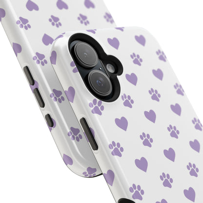 Paw Prints & Hearts – MagSafe iPhone Case with Adorable Pet-Lover Design