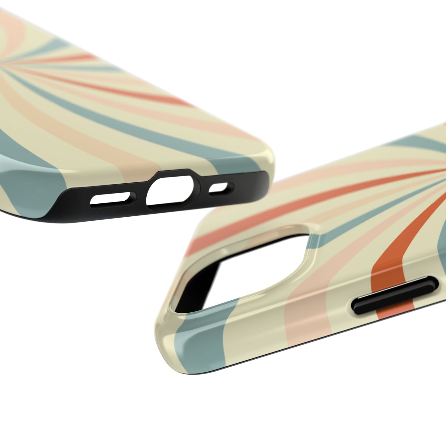 Retro Swirl iPhone Case – Durable, Vintage-Inspired Design with Dual-Layer Protection