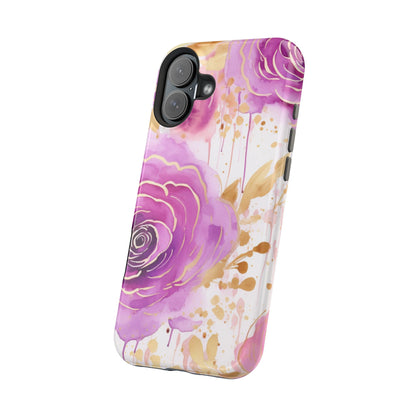 Radiant Purple & Gold Floral - MagSafe iPhone Series Case