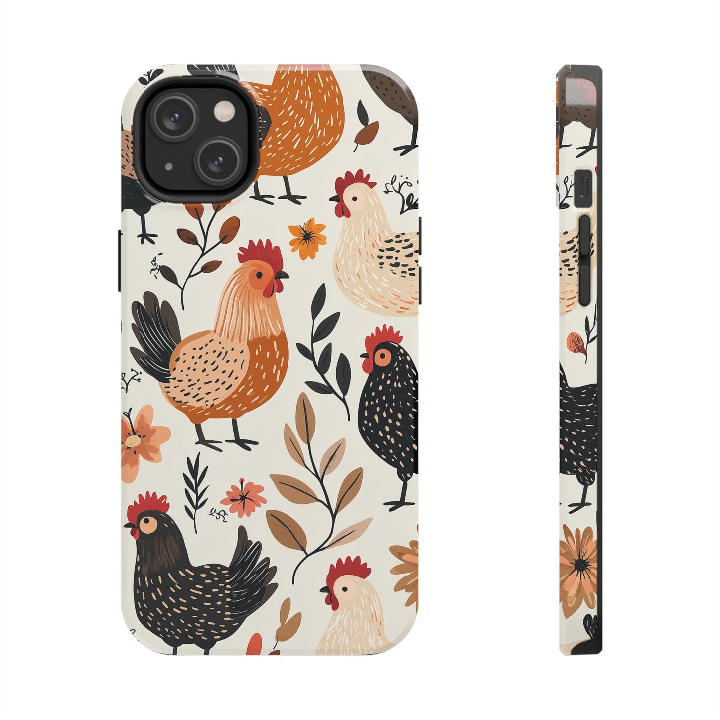 iPhone Case: Cluckin' Vintage – Chickens & Leaves