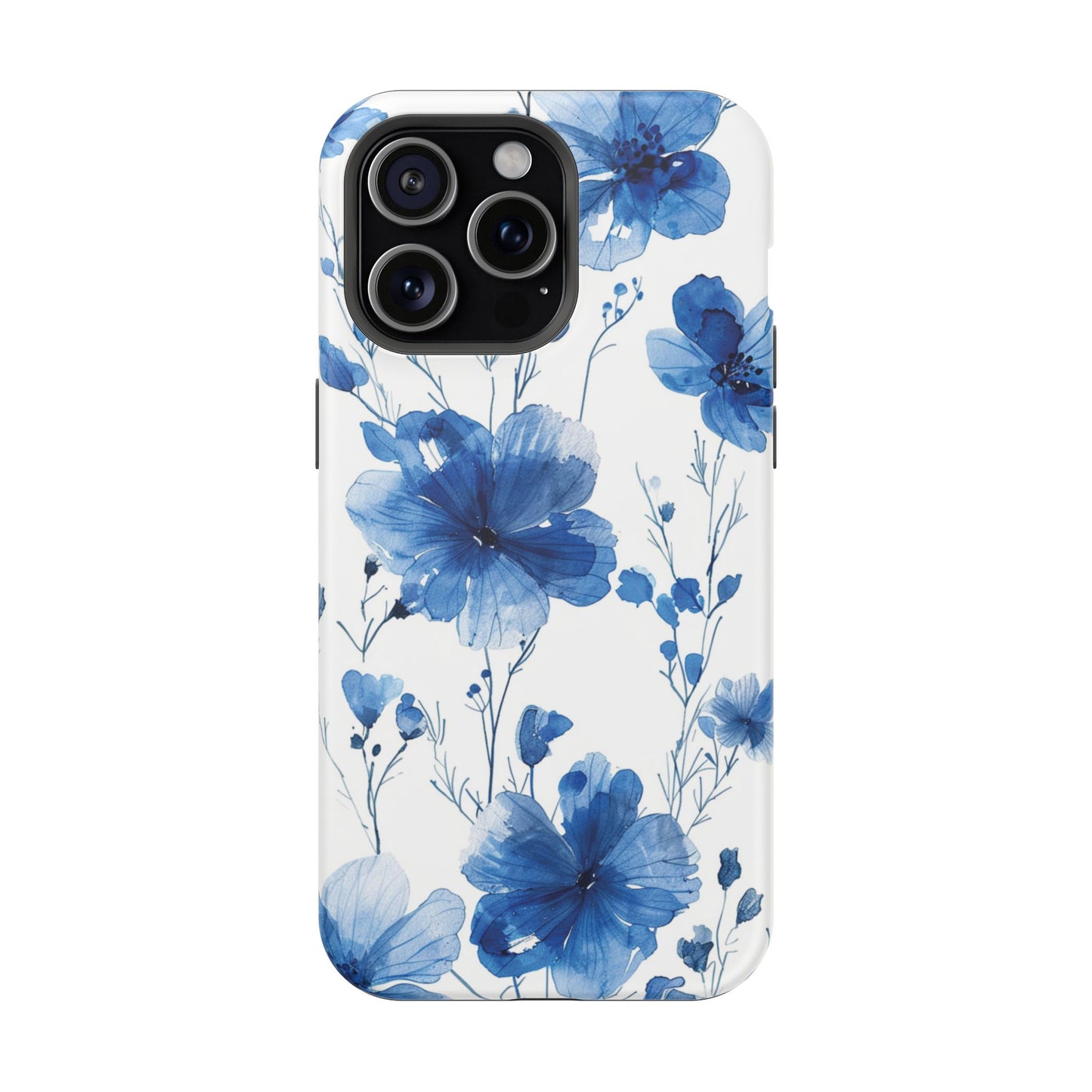 Ethereal Blue Blossoms iPhone Case