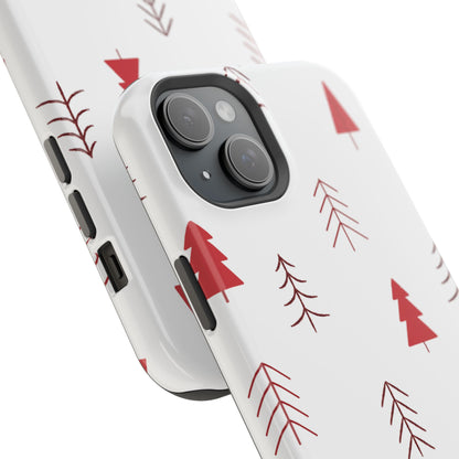 Scandi Red Pine Trees - MagSafe iPhone Series Case