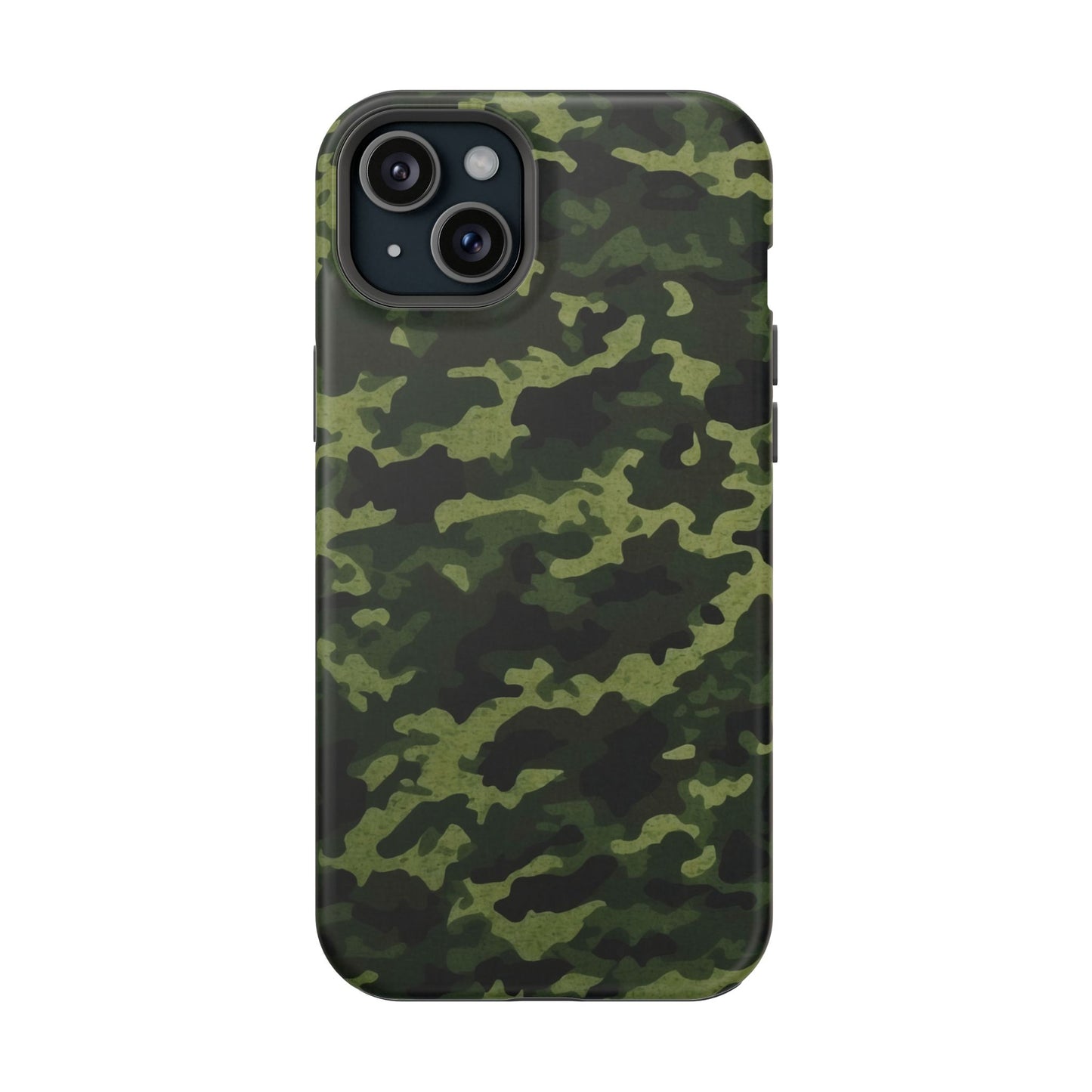 Dark Green Camouflage – MagSafe iPhone Case, Slim and Drop-Resistant