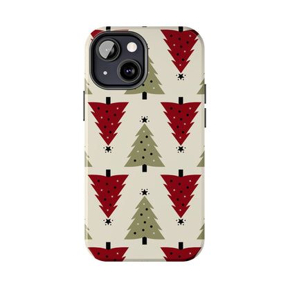 Retro Christmas Trees Pattern - iPhone Series Case