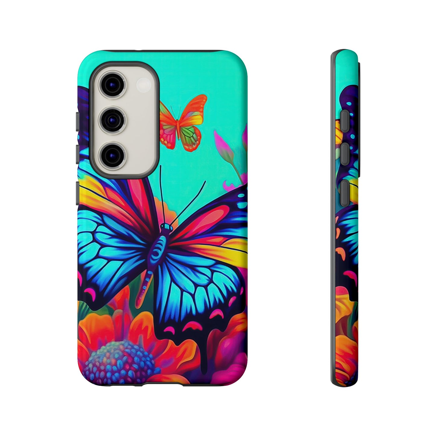 Vivid Butterfly & Floral Burst - Samsung Galaxy Case