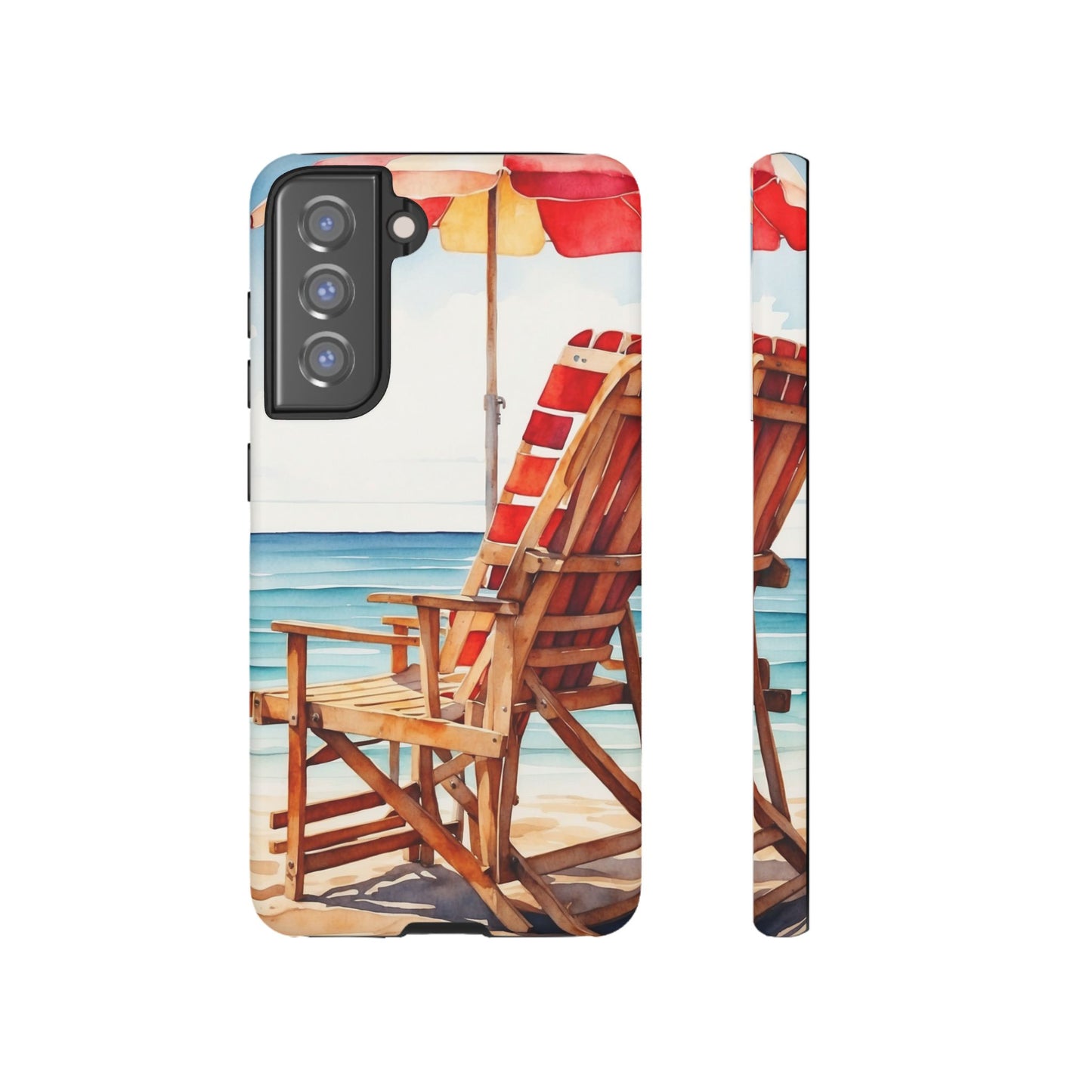 Beach Bliss Samsung Galaxy Case – Relaxing Seaside Chair and Umbrella Design