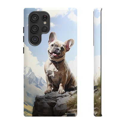 Frenchie iPhone Samsung Galaxy Phone Case! French Bull Dog Standing Proudly. Extremely Tough & Durable With Dual Layer Protection.