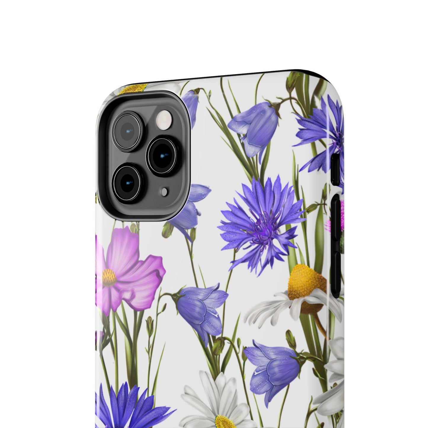 Wildflower Meadow iPhone Case – Purple, Blue, and White Floral Design