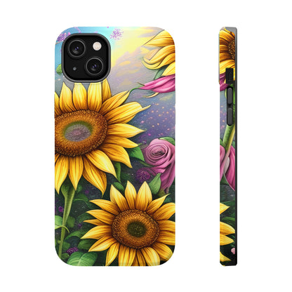 Whimsical Sunflower & Rose Garden - MagSafe iPhone Series Case