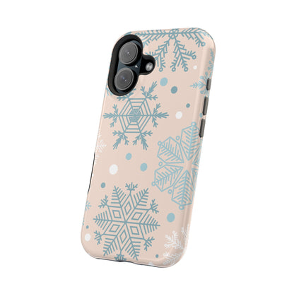 Winter Snowflakes MagSafe iPhone Case – Shockproof, Smooth Matte Finish, Dual-Layer Protection