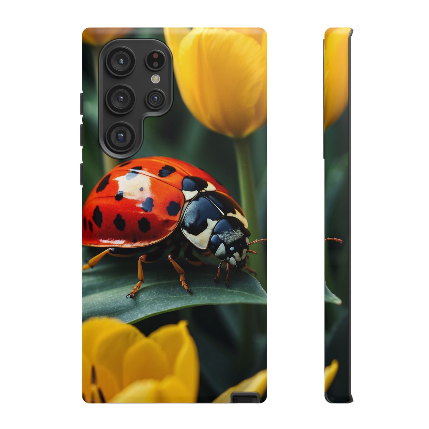 Samsung Galaxy Case: Vibrant Ladybug Amidst a Lush Yellow Flower Garden