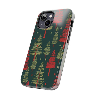 Retro Christmas Trees Pattern - iPhone Series Case