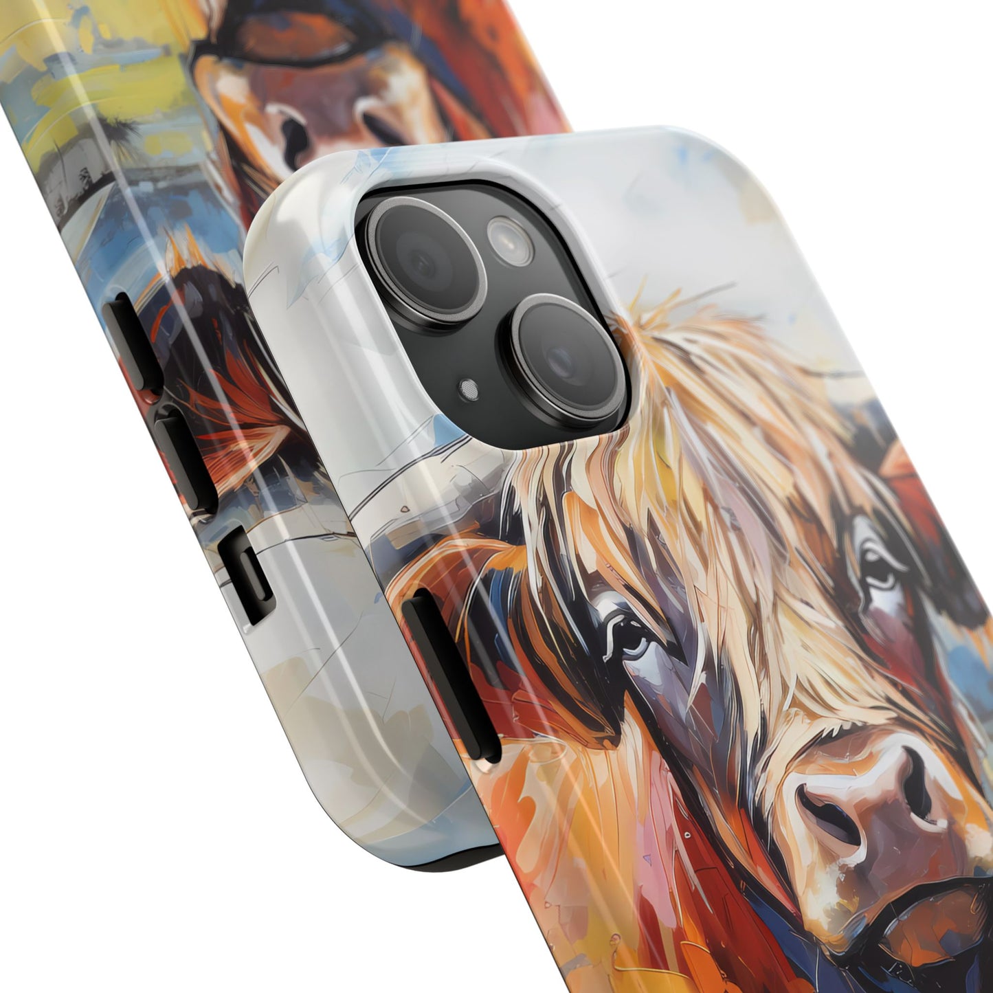 Cute Western Phone Case | Highland Cow | Robust Rocky Mountain-Inspired | Expressionism | Fresco