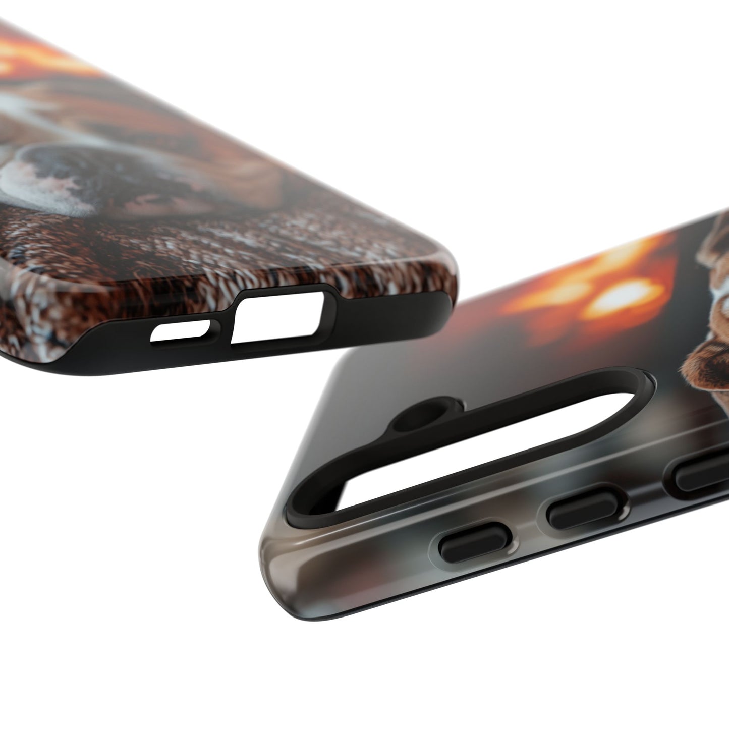 Cozy Bulldog Samsung Galaxy Case – Fireside-Inspired Protective Cover