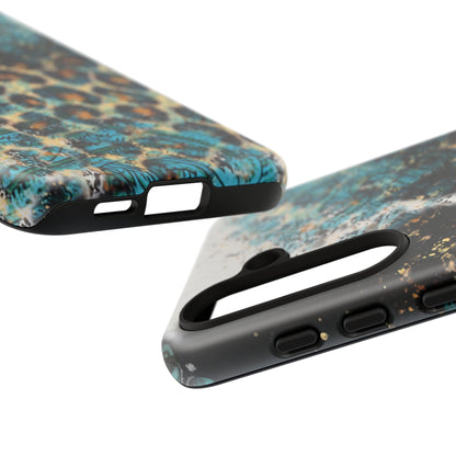 Turquoise Paisley Cowhide Leopard - Samsung Galaxy Series Case