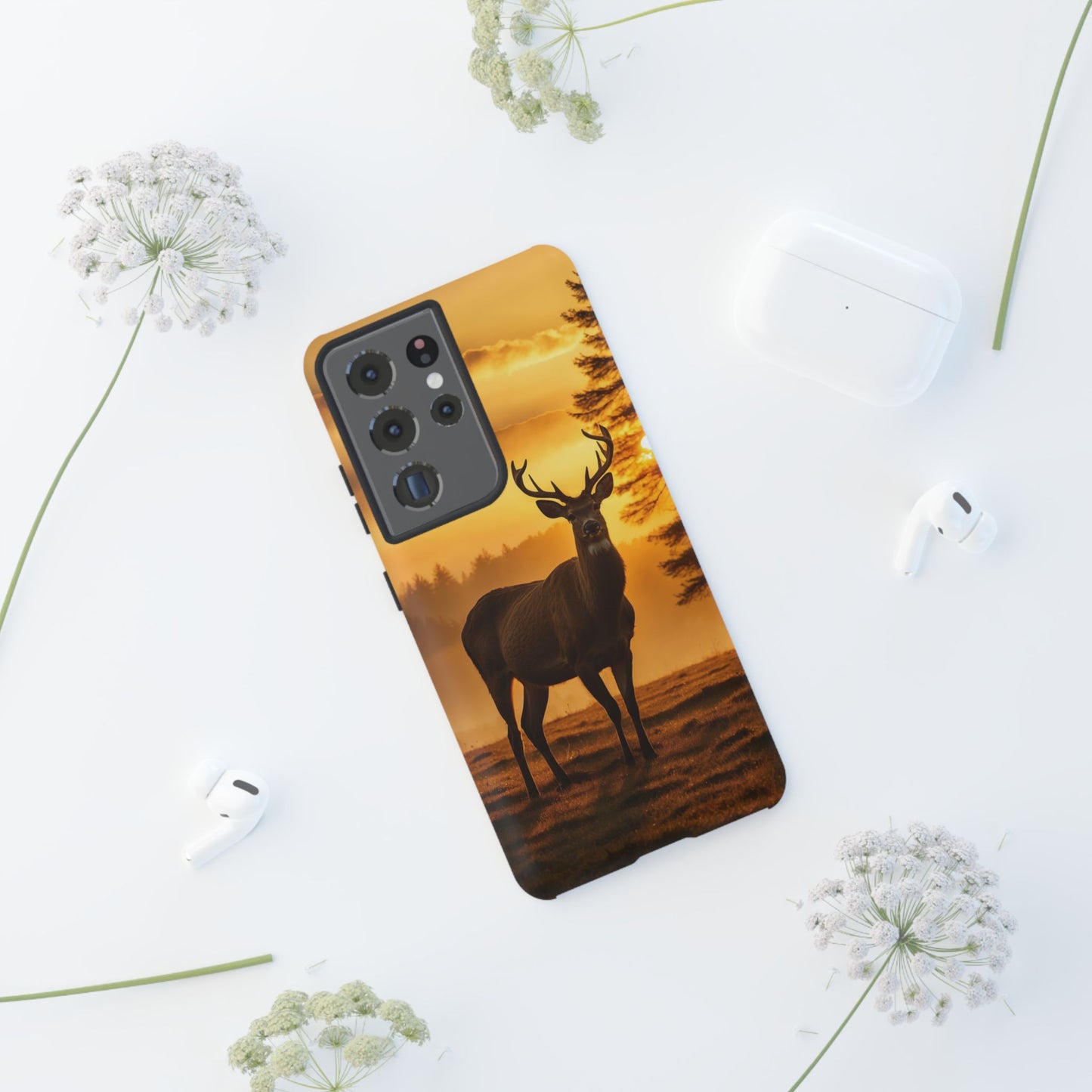 Sunset Majesty: Regal Stag – Samsung Galaxy Case