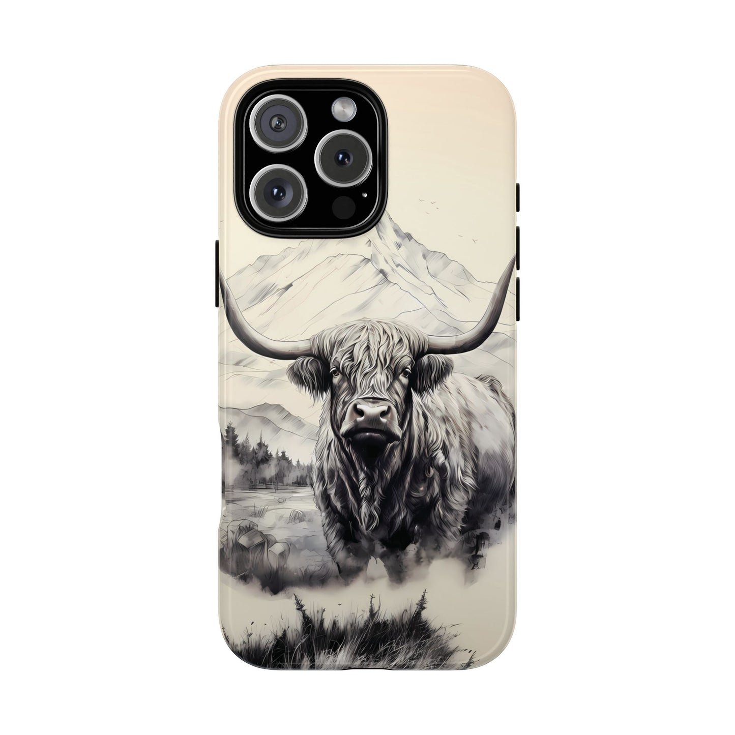 Highland Cow Western iPhone Case