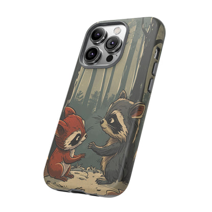 Whimsical Woodland Raccoons Phone Case