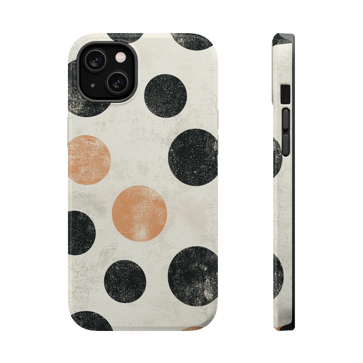 Vintage Polka Dot MagSafe iPhone Case - Retro Abstract Protective Cover