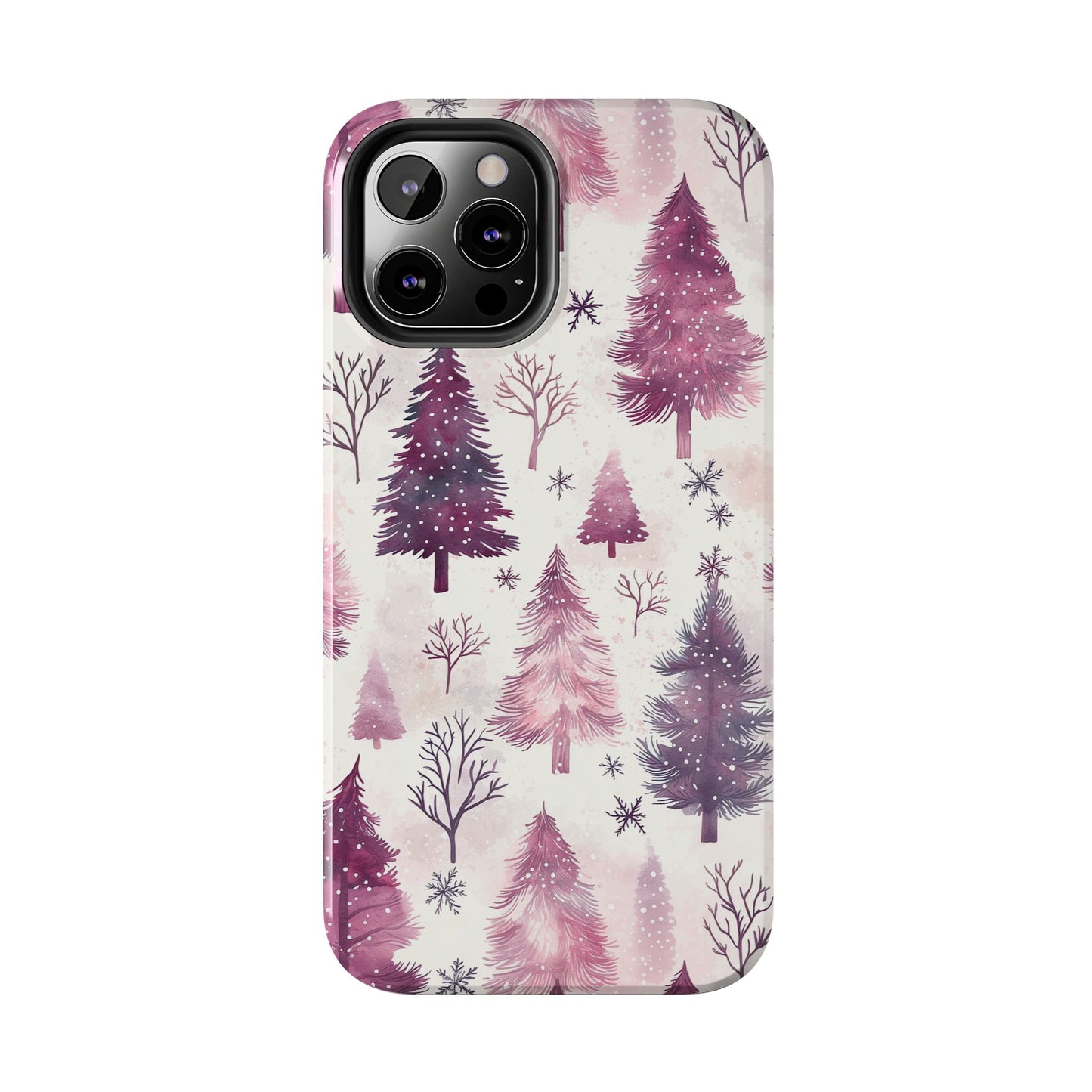 Winter Wonderland Purple Christmas Trees – iPhone Series Case