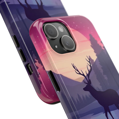 Twilight Elegance: Stag Reflection – iPhone Case